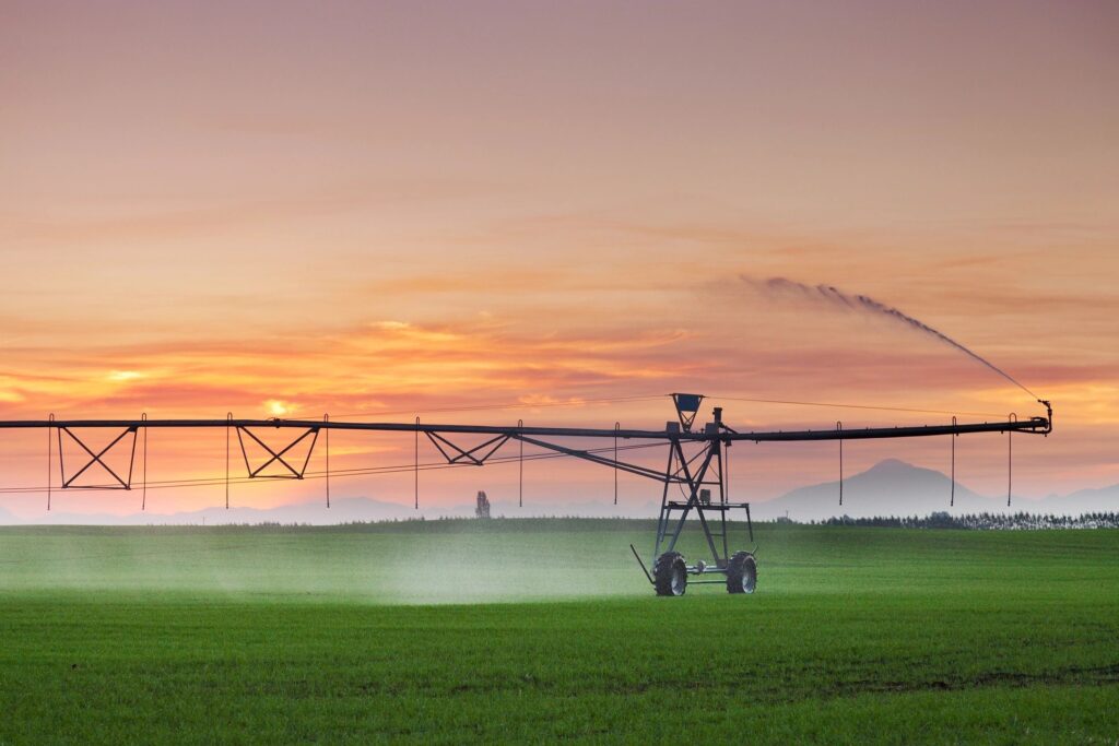 Image of Sprinkler on Farm Land